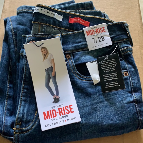 NWT Celebrity Pink The Rider Skinny Mid-Rise Jeans - Picture 4 of 9